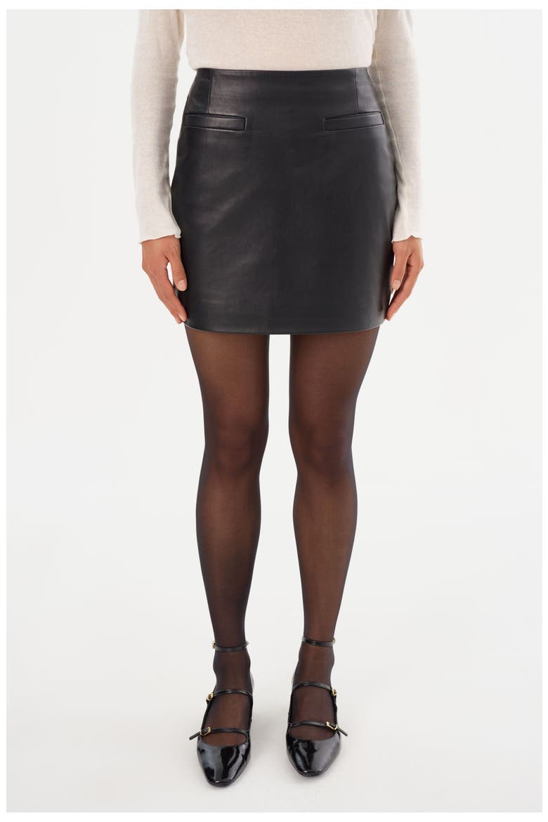 Rowan | Leather Mini Skirt, Main, color, Black