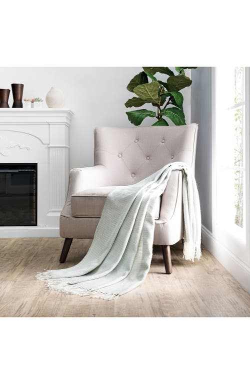 Ienjoy Home Herringbone Throw Blanket In Eucalyptus