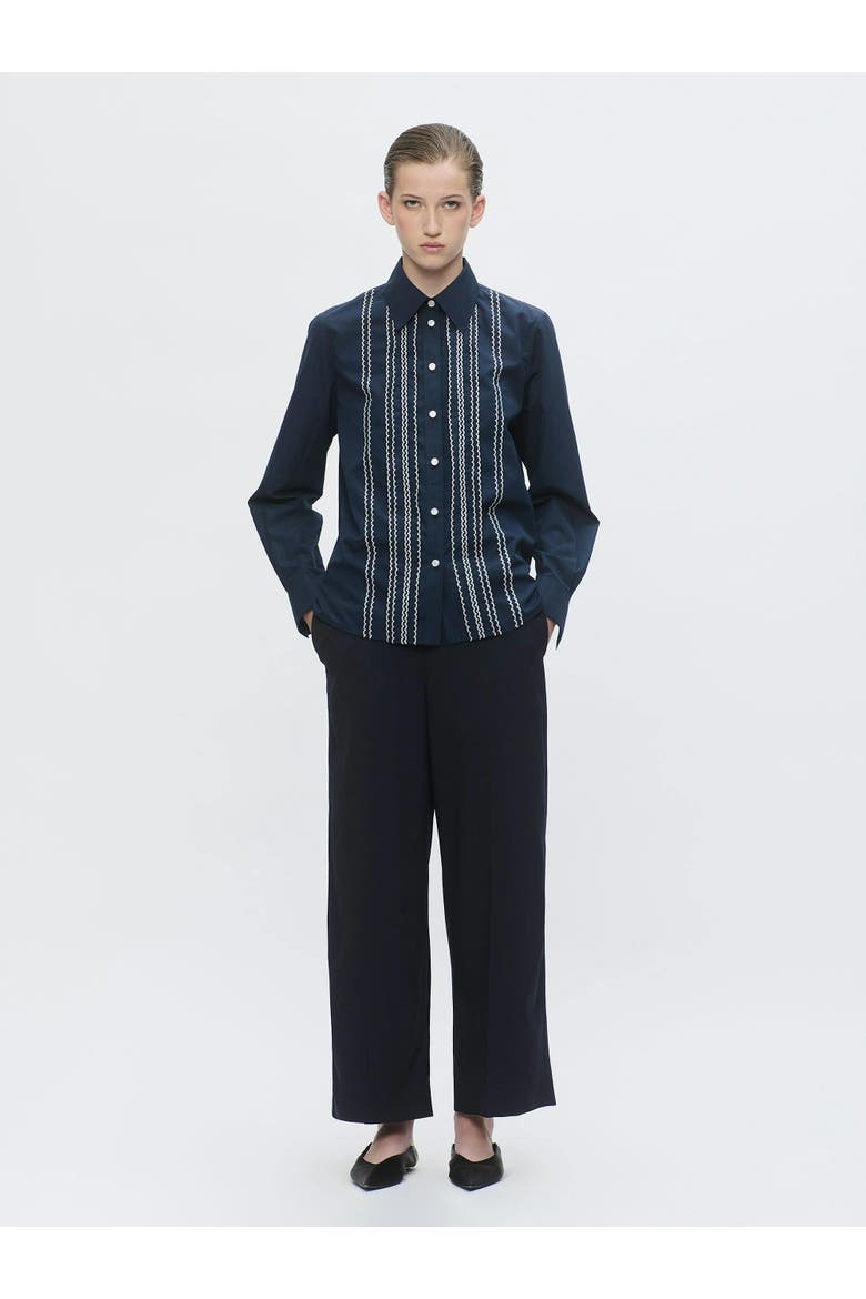 ARLETTY Embroidered shirt, Alternate, color, Blue