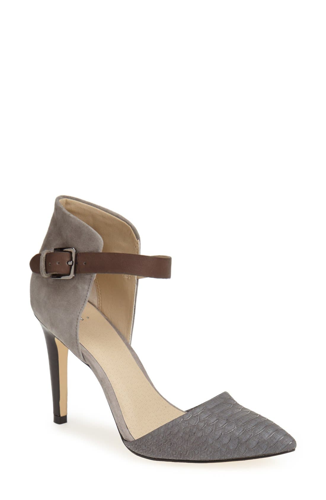 'Xenia' Pointy Toe Pump, Main, color, GREY