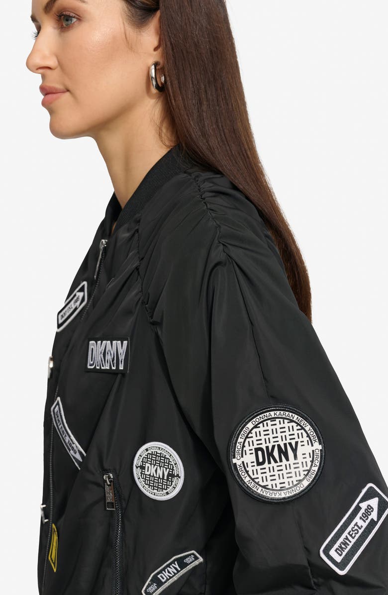 DKNY City Sign Embroidered Bomber Jacket, Alternate, color, 