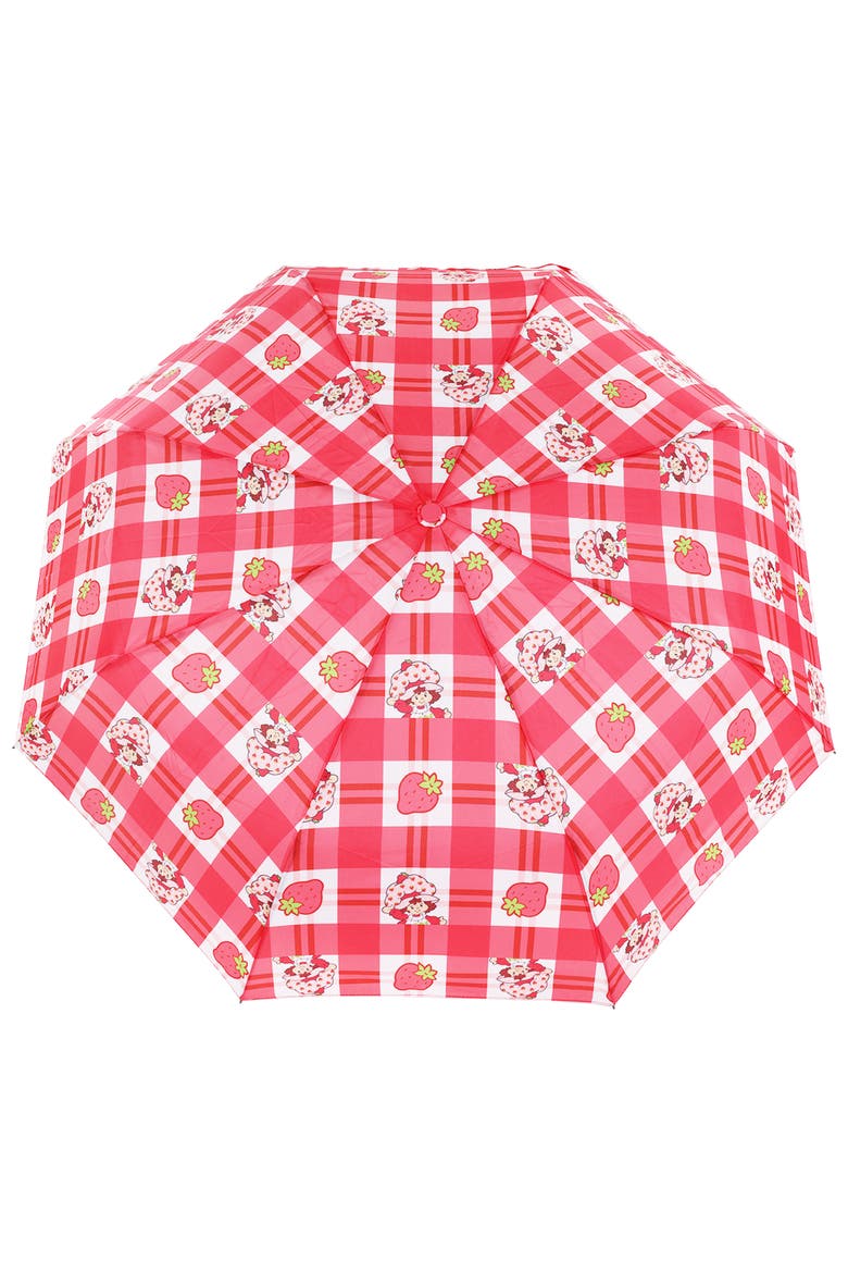 Gingham Plaid Umbrella, Alternate, color, MULTI