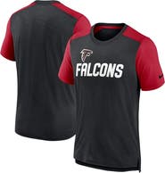 Nike Men's Nike Heathered Black/Heathered Red Atlanta Falcons Color Block Team Name T-Shirt