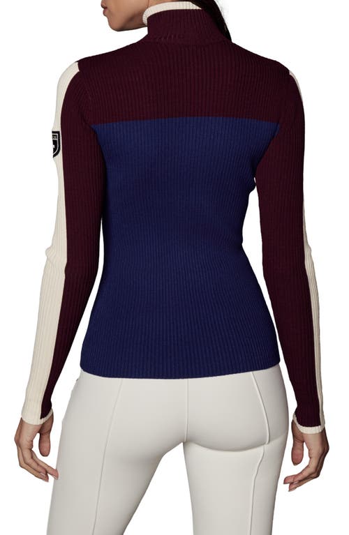 Alp N Rock Ali Ii Rib Half Zip Sweater In Blue