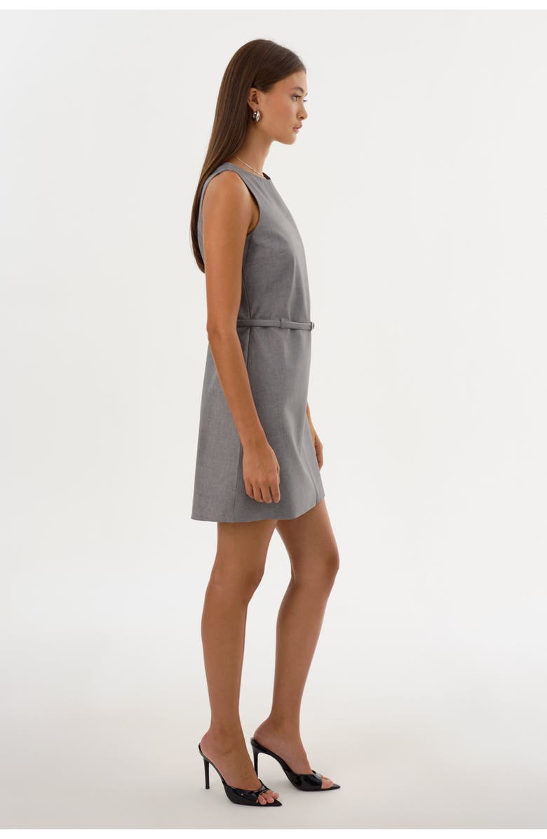 LAMARQUE Hilma | Leather Shift Dress, Alternate, color, Grey Weave