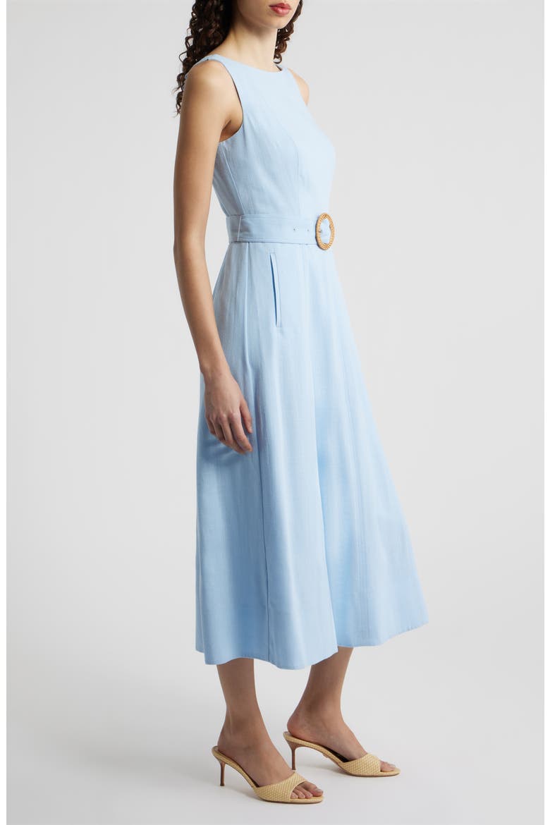Sleeveless Midi Dress, Alternate, color, CHAMBRAY BLUE