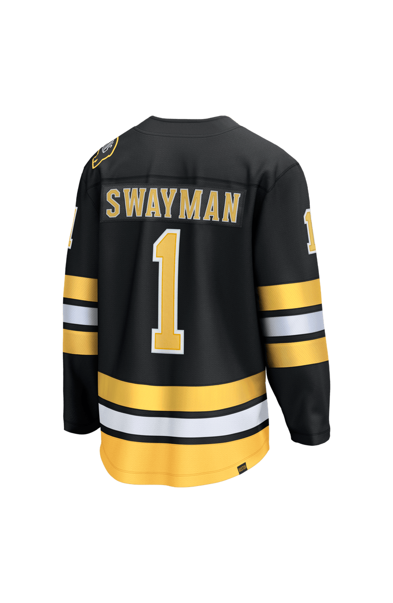FANATICS Men's Fanatics Jeremy Swayman Black Boston Bruins Home Breakaway Jersey, Alternate, color, Black