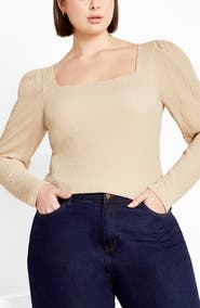City Chic Jacqueline Texture Top