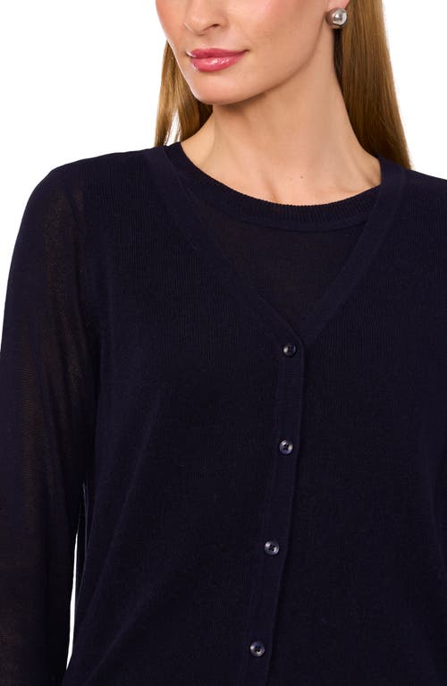 Halogenr Halogen(r) V-neck Cardigan In Classic Navy