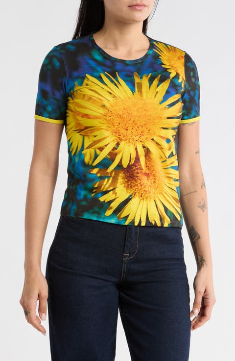 Floral Ringer T-Shirt