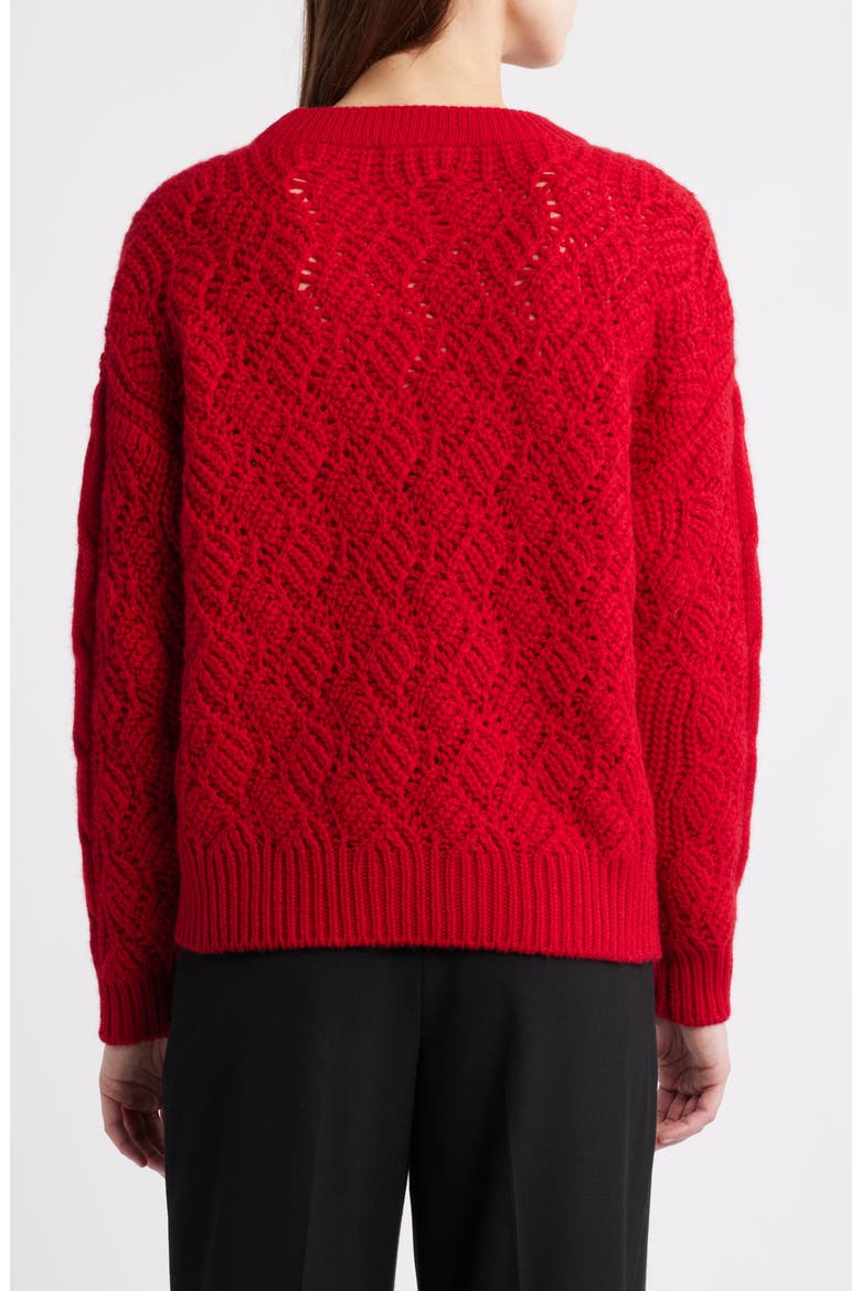 Raya Cashmere Sweater, Alternate, color, RED LOVE