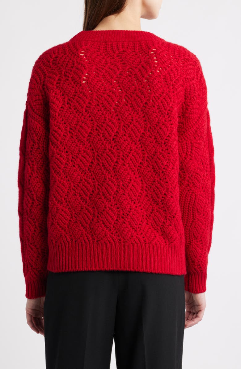 Elie Tahari Raya Cashmere Sweater, Alternate, color, Red Love