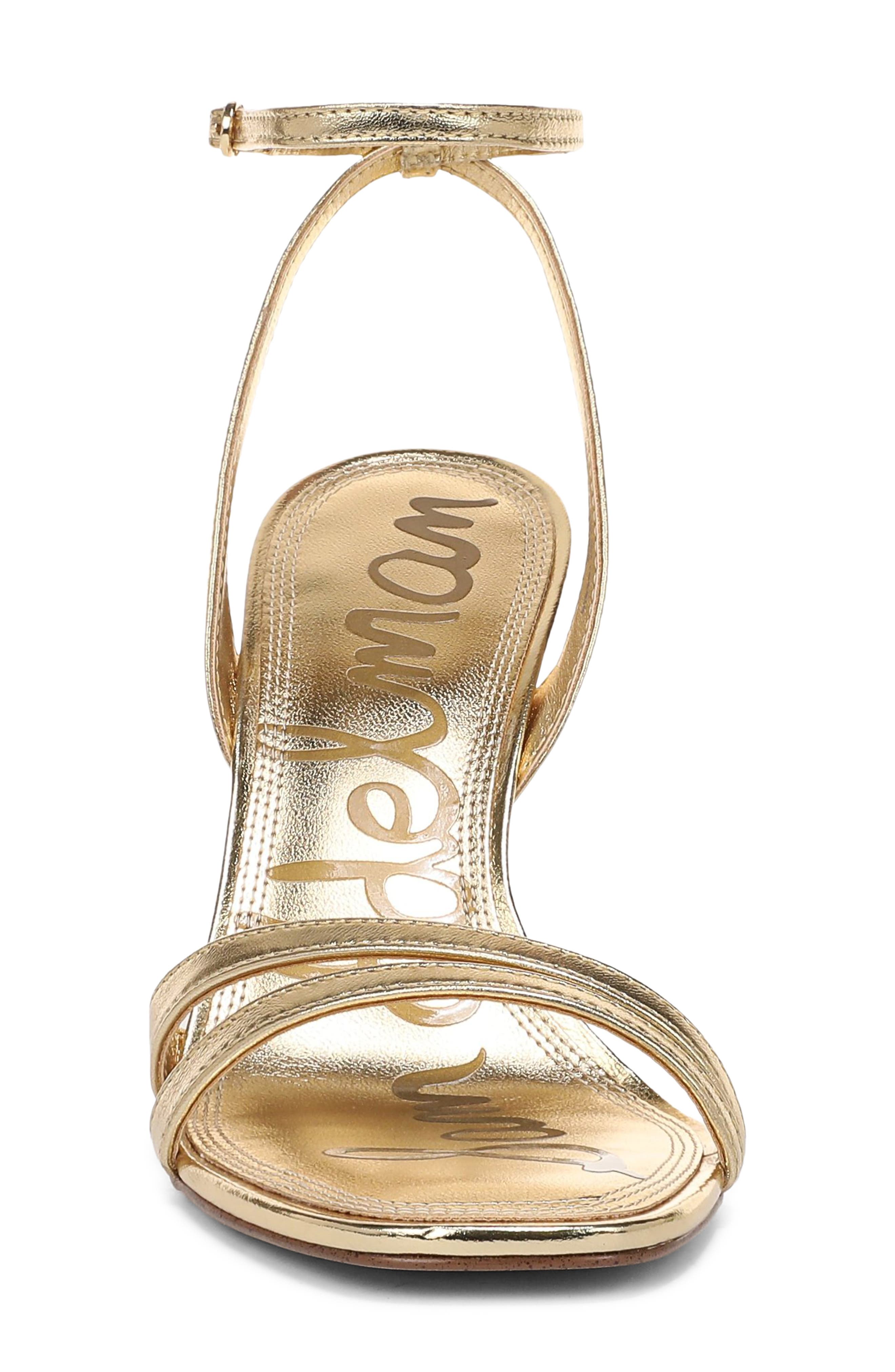 Junie Ankle Strap Sandal, Alternate, color, AMBER GOLD SE