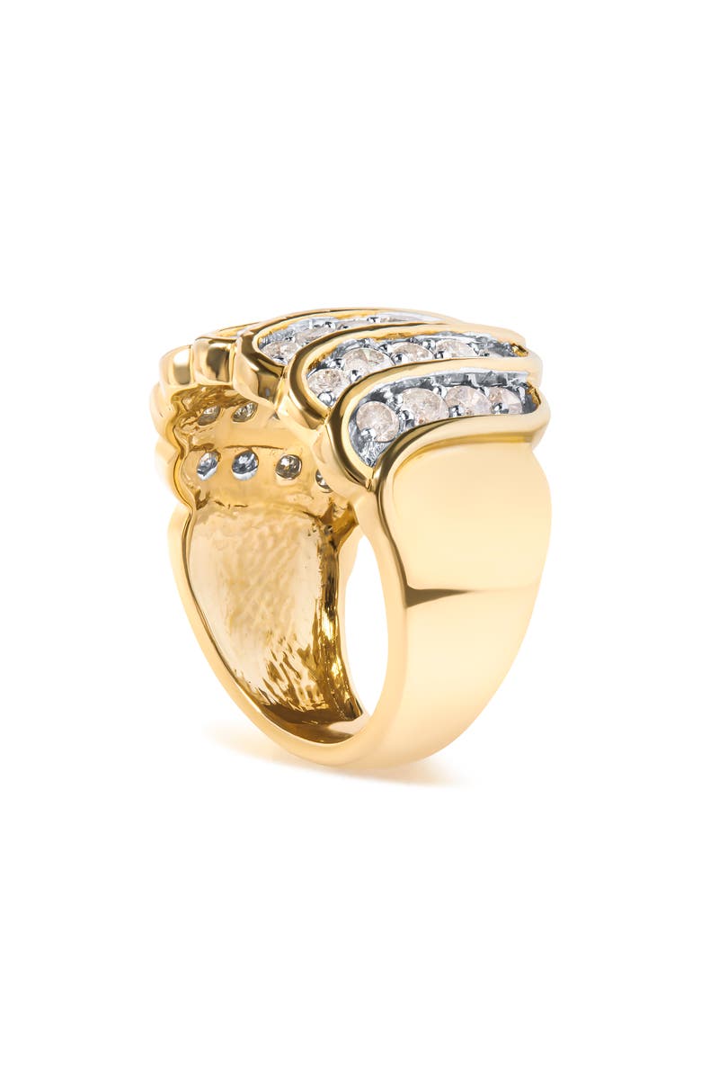 Haus of Brilliance 14K Yellow Gold Plated Silver 2.00 Cttw Diamond Multi Row Band Ring, Alternate, color, Yellow