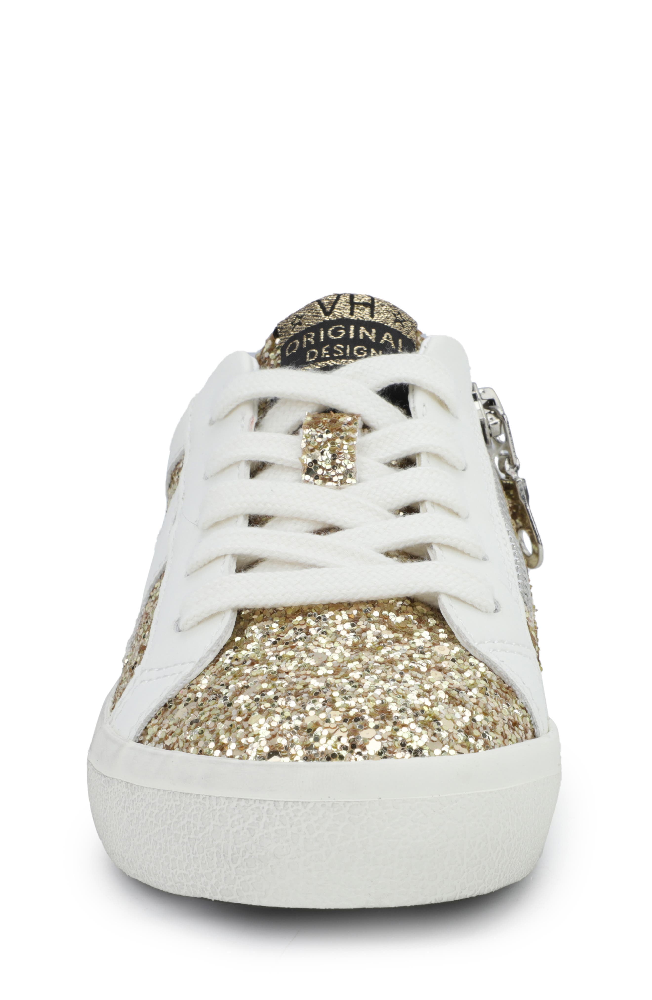 Kids' Vail Sneaker, Alternate, color, WHITE GOLD GLITTER
