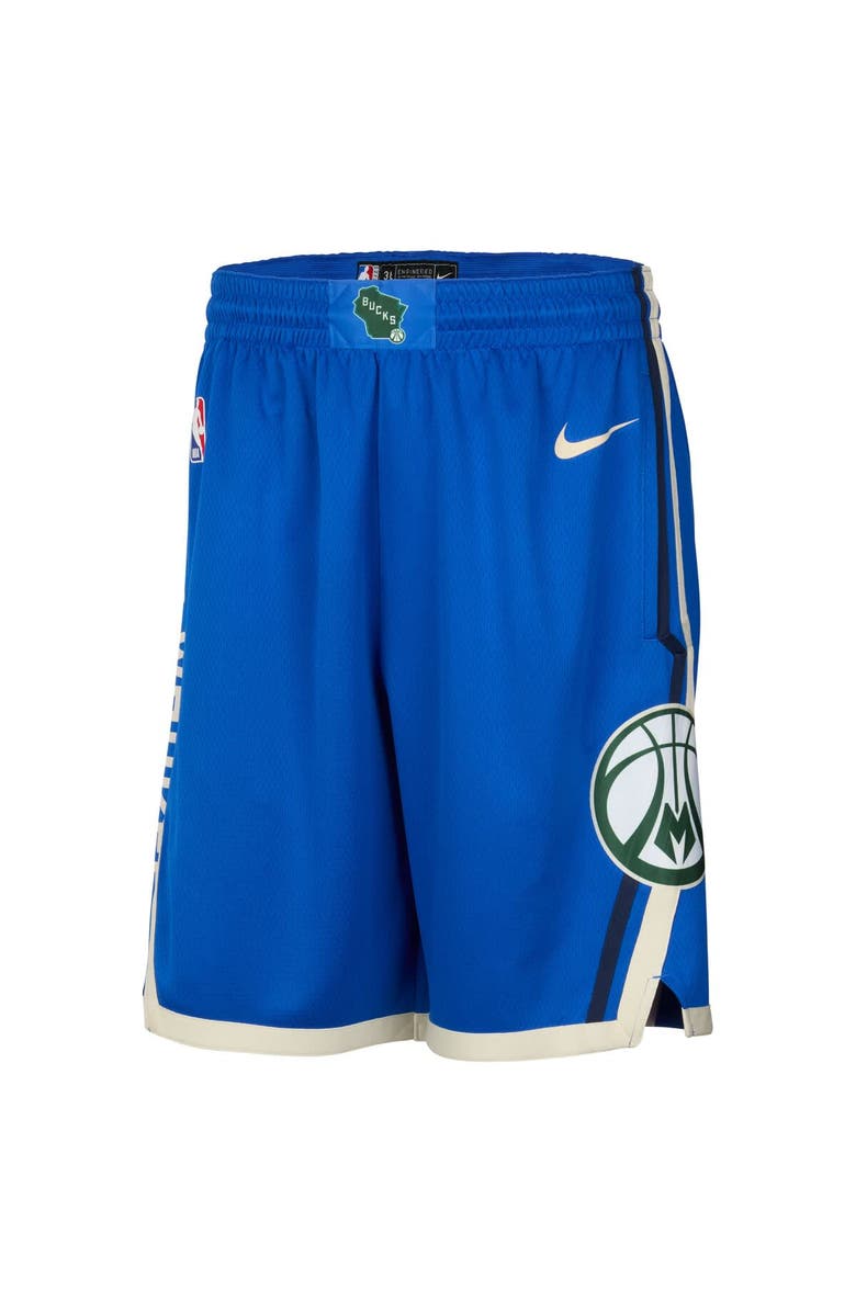 Nike Men's Nike Royal Milwaukee Bucks 2024/25 City Edition Swingman Shorts, Alternate, color,