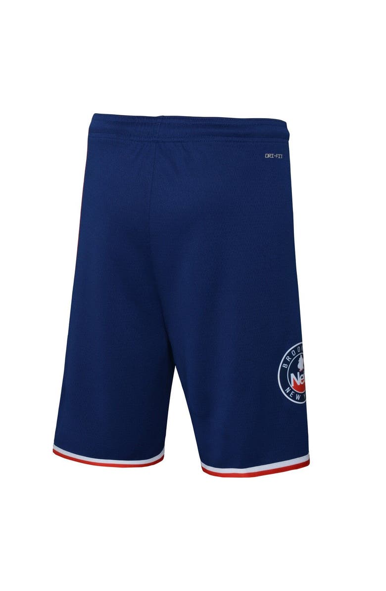 Nike Youth Nike Navy Brooklyn Nets 2021/22 City Edition Courtside Swingman Shorts, Alternate, color, 