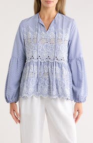 Forgotten Grace Long Sleeve Embroidered Top