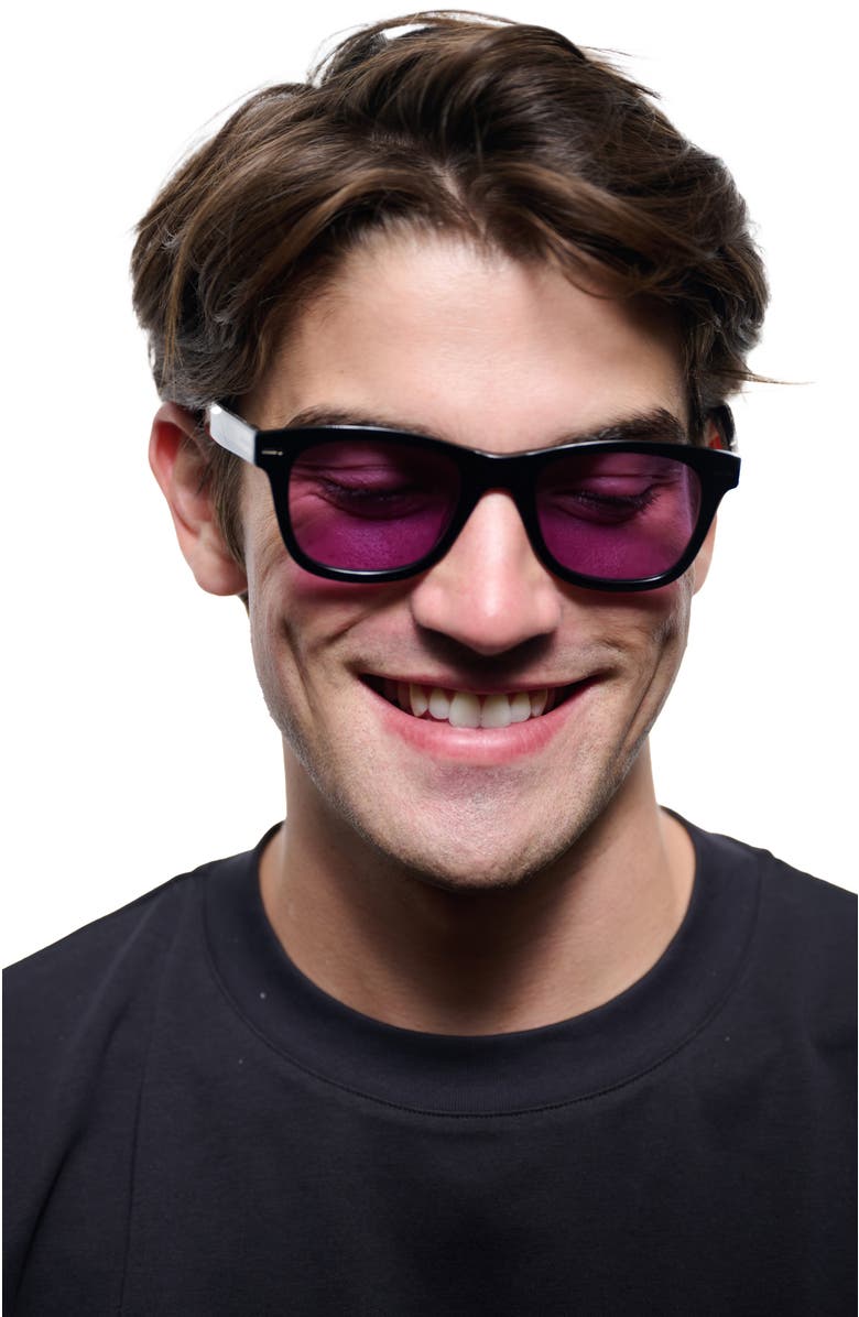 Italia Independent Azzurro Sunglasses, Alternate, color, Black