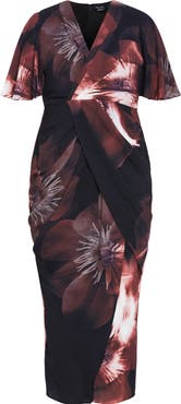 City Chic Braelynn Floral Print Maxi Dress