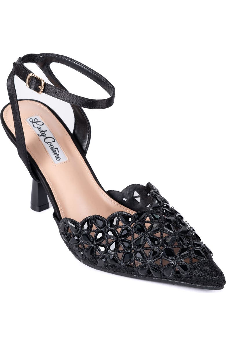 LADY COUTURE Sabrina Pointed Toe Ankle Strap Pump, Main, color,