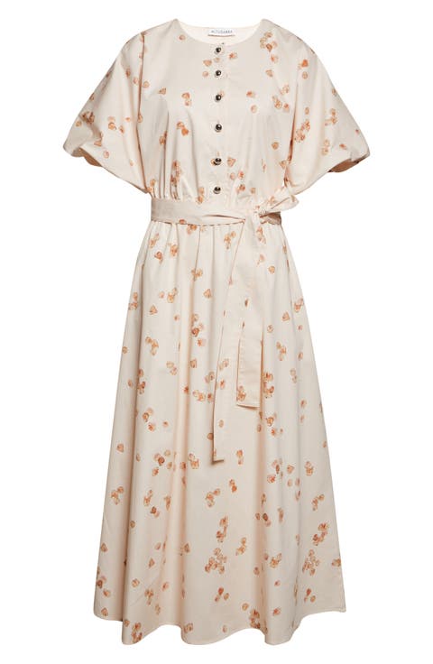 Paulina Petal Print Shirtdress