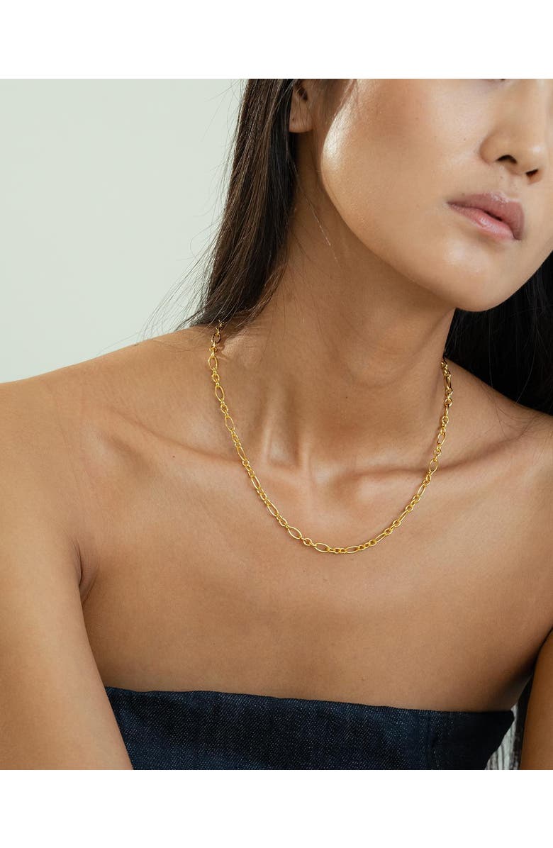 Bearfruit Jewelry Sterling Silver 18k Gold Plated Seraphina Chain Necklace Holiday Gift Idea, Alternate, color, Gold