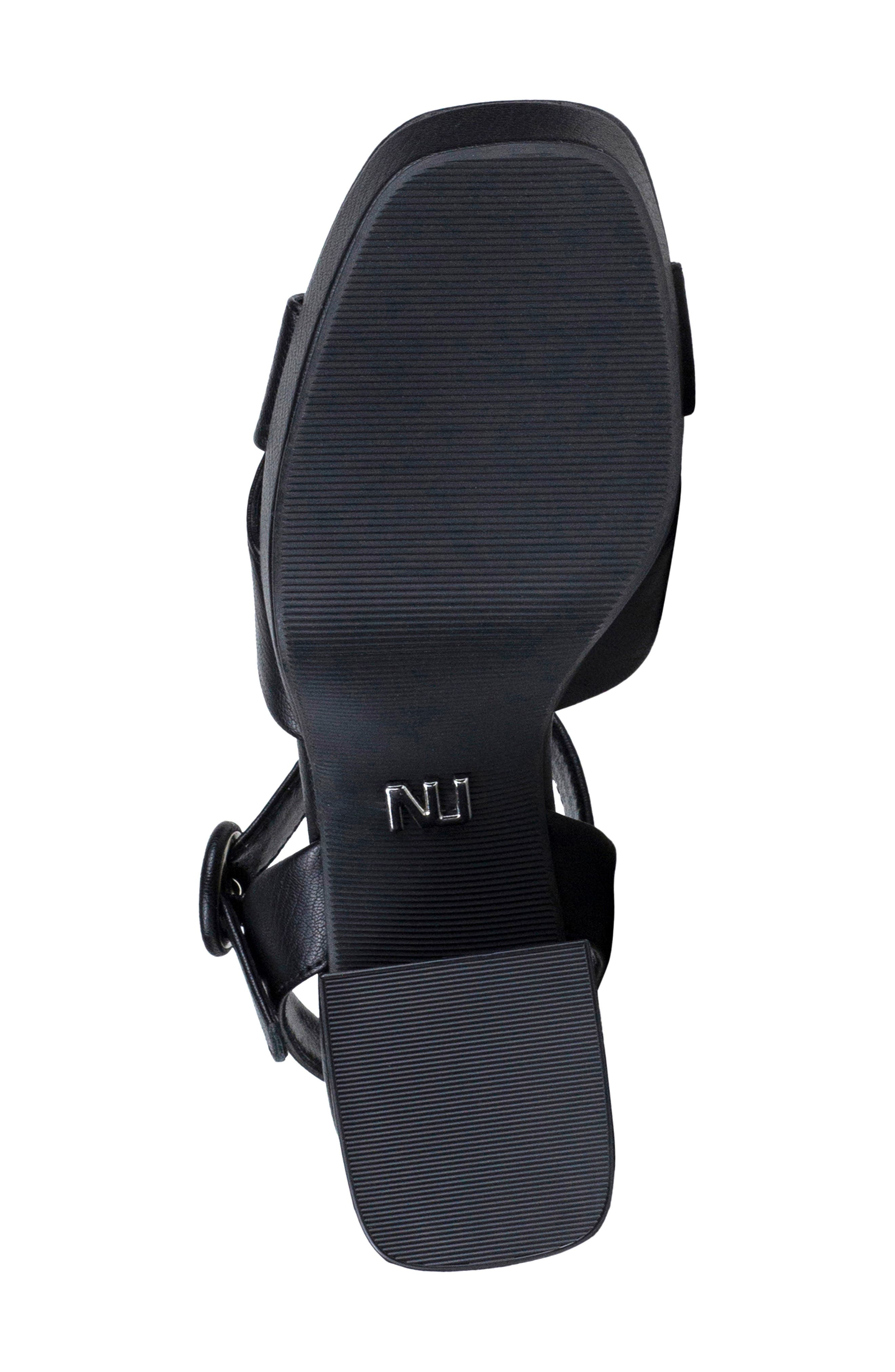 Emelyn Platform Ankle Strap Sandal, Alternate, color, BLACK