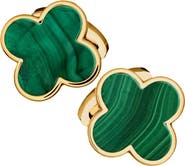 Jan Leslie Four Leaf Clover 18K Gold Vermeil Sterling Cufflinks