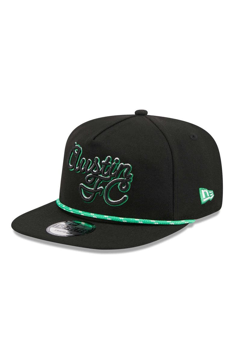 Men's New Era  Black Austin FC Script Golfer Adjustable Hat, Main, color, Black