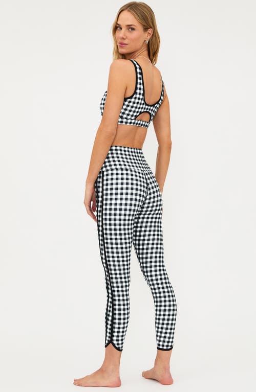 Beach Riot Rella Side Stripe Ankle Leggings In Black