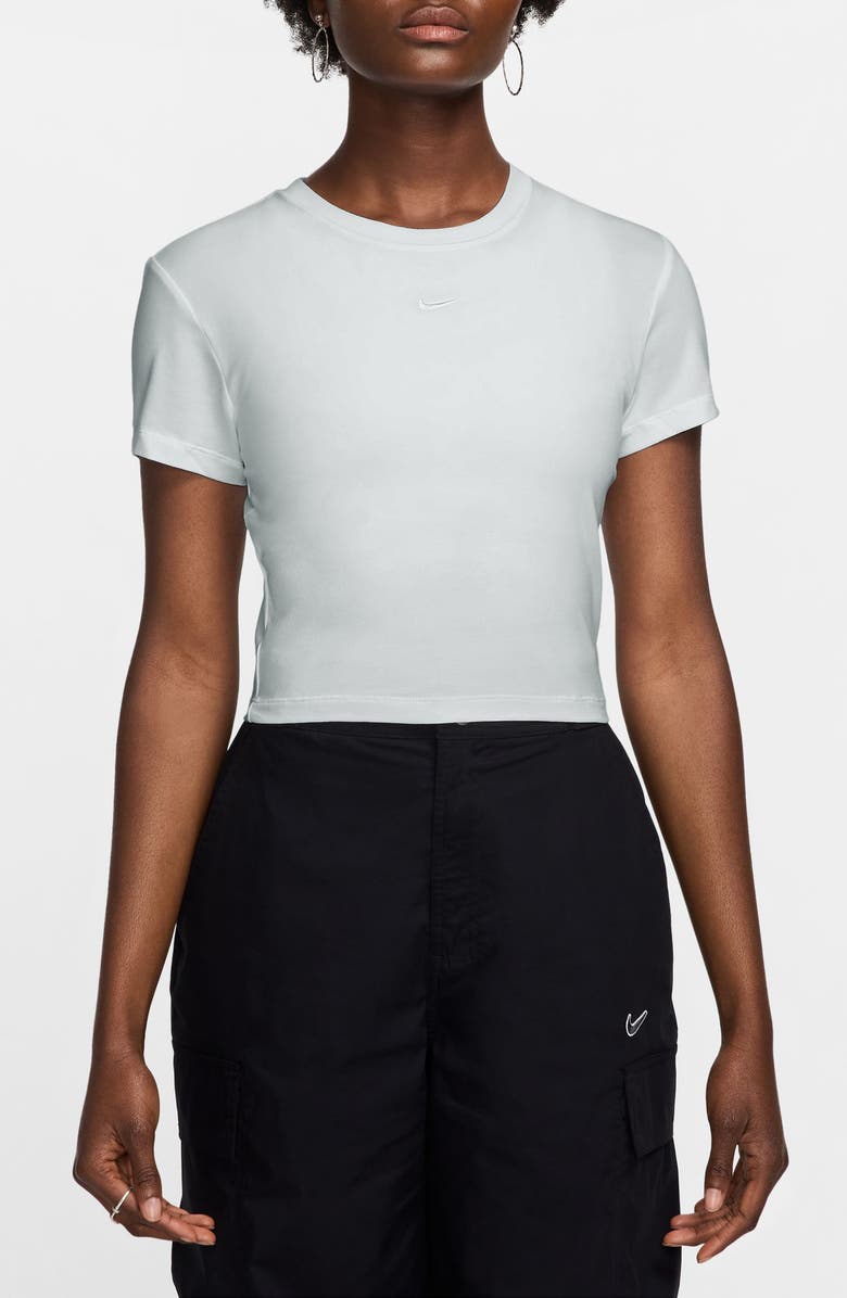 Nike Sportswear Crop T-Shirt, Main, color, White/ White