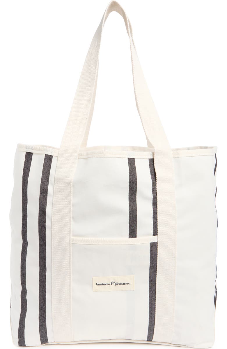 BUSINESS AND PLEASURE CO Malibu Stripe Beach Bag, Main, color,