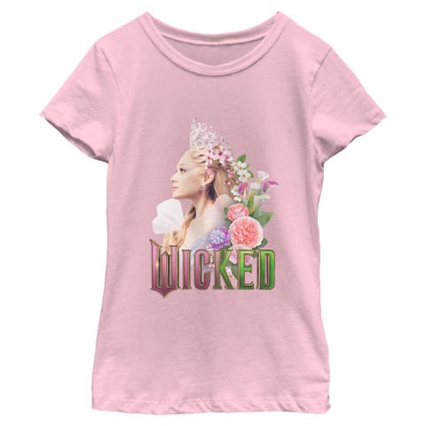 Girl's Wicked For Good Glinda Side Profile Pose  Graphic T-Shirt