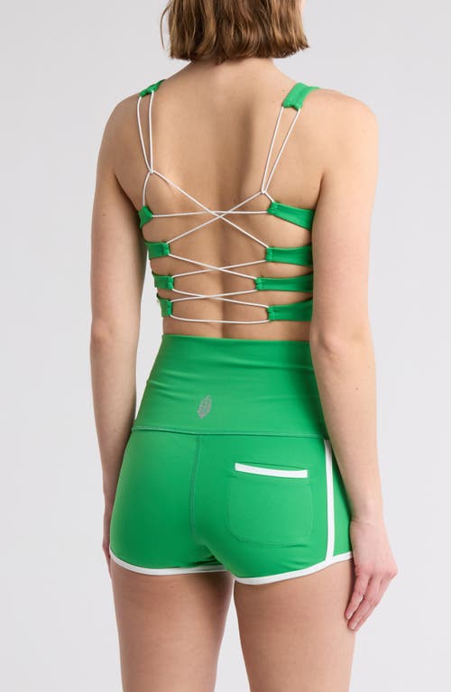 Free People She's Got Rhythm Cropped Camisole In Light Green