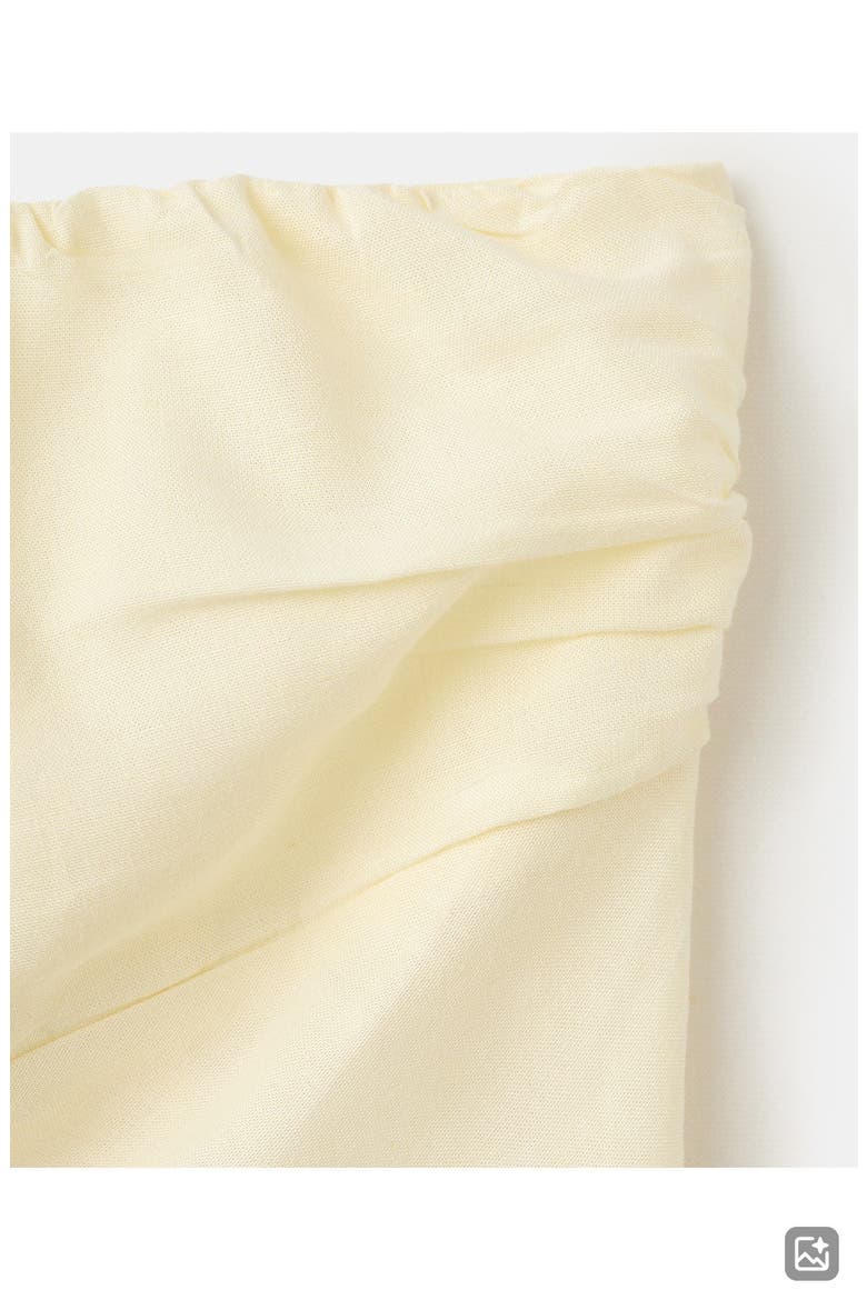 Asymmetric Strapless Top, Alternate, color, PASTEL YELLOW