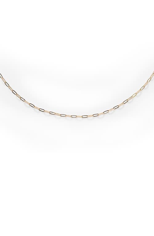 Local Eclectic Solid Gold Delicate Paper Clip Chain Necklace In Gold