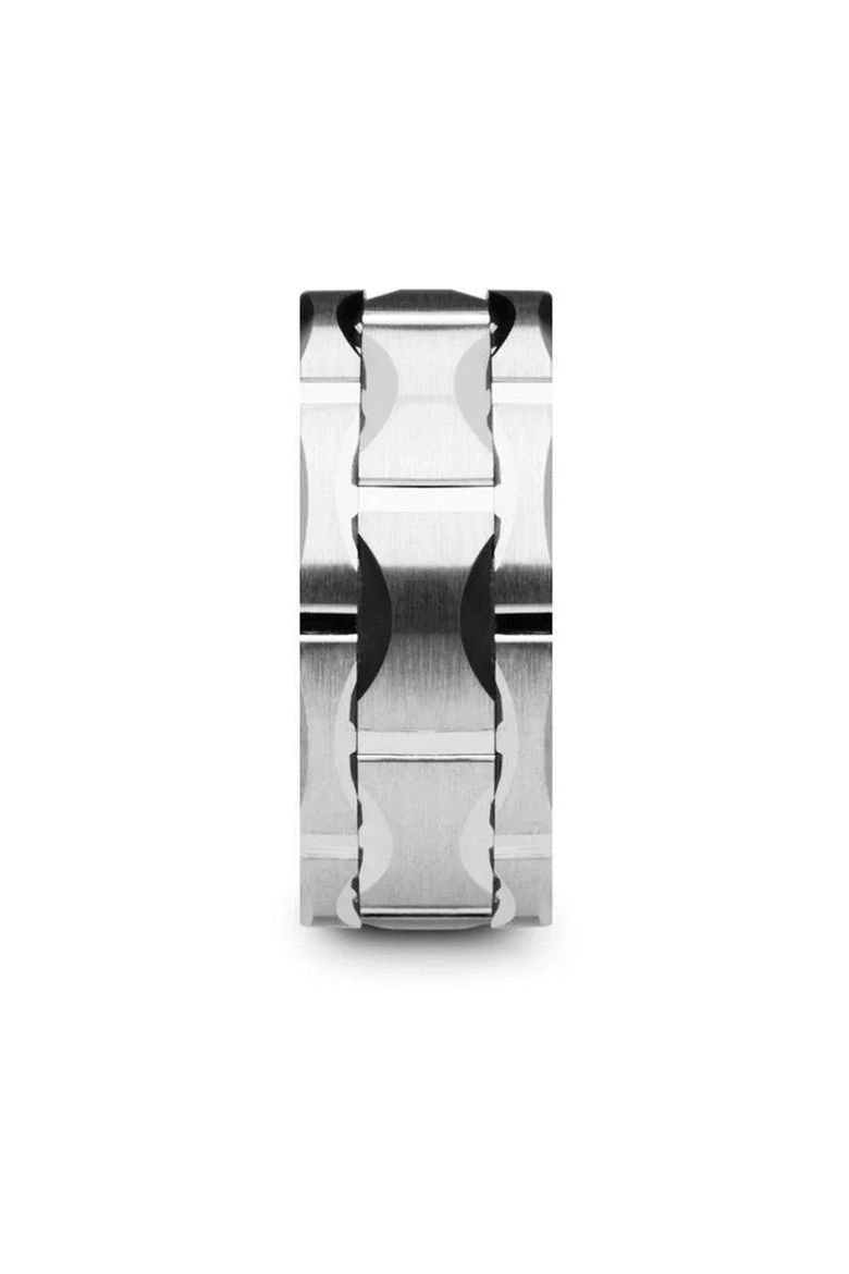 Kanye Tungsten Carbide Wedding Band, Alternate, color, Metallic Silver