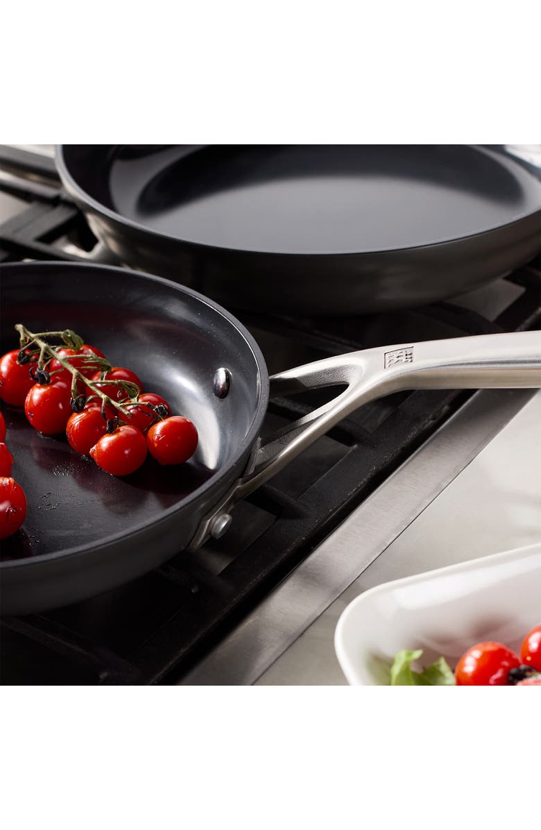 ZWILLING Motion Ceramic 3-Piece Hard Anodized Fry Pan Set, Alternate, color, Black
