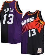 Mitchell & Ness Men's Mitchell & Ness Steve Nash Purple/Black Phoenix Suns Big & Tall Hardwood Classics 1996/97 Split Swingman Jersey