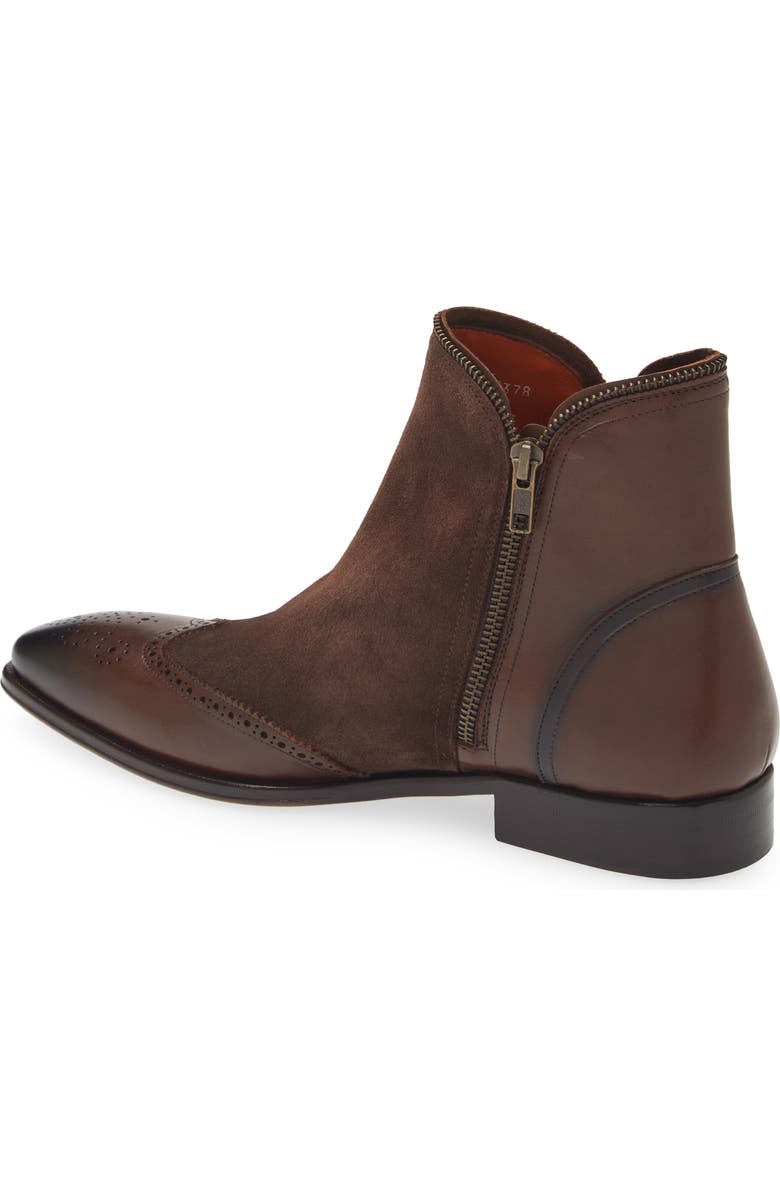 Mezlan Camilleri Wingtip Ankle Boot, Alternate, color, Brown