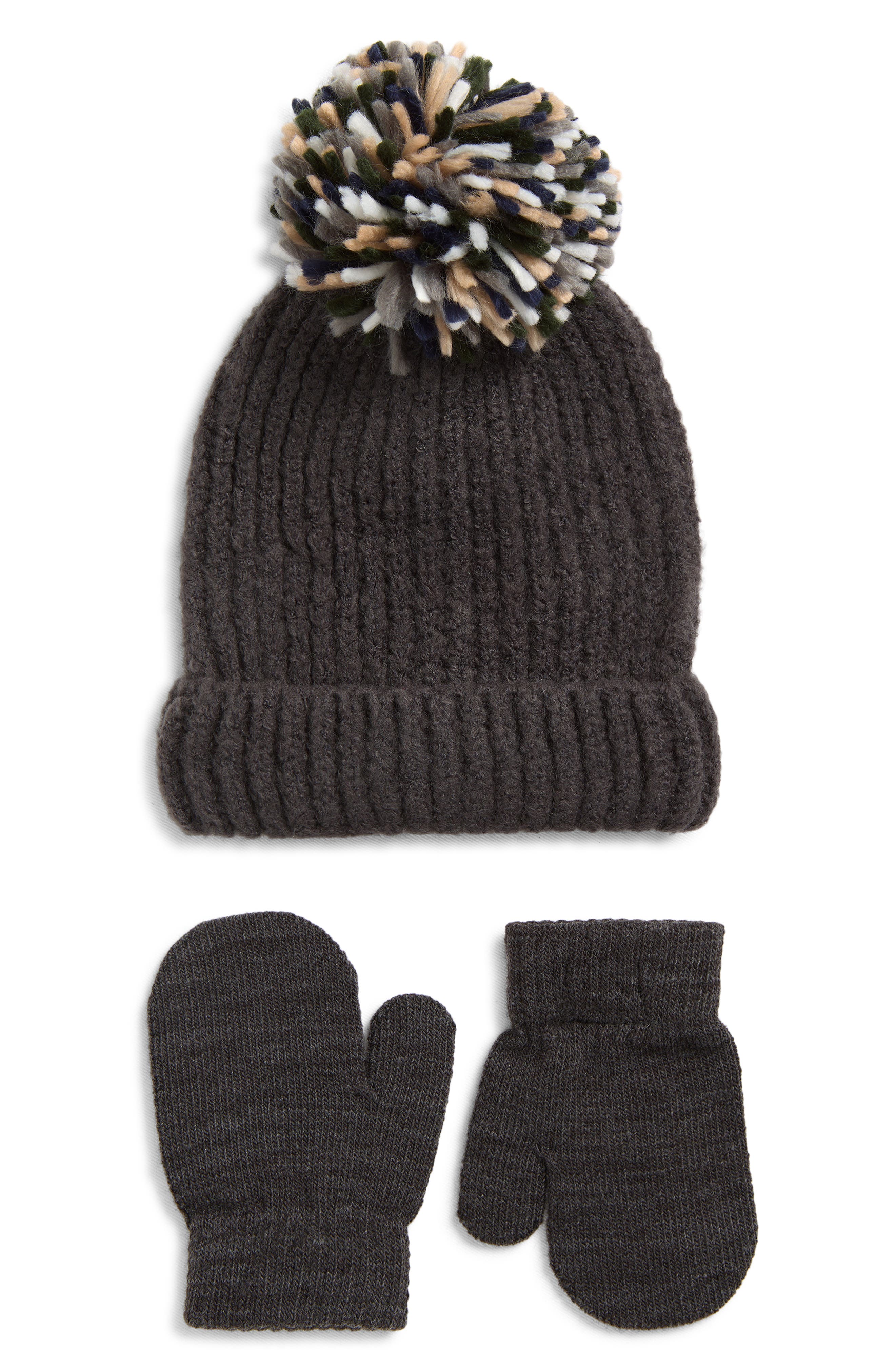 Capelli New York Fuzzy Yarn Beanie & Mittens Set