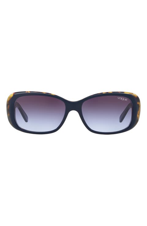 55mm Gradient Rectangular Sunglasses