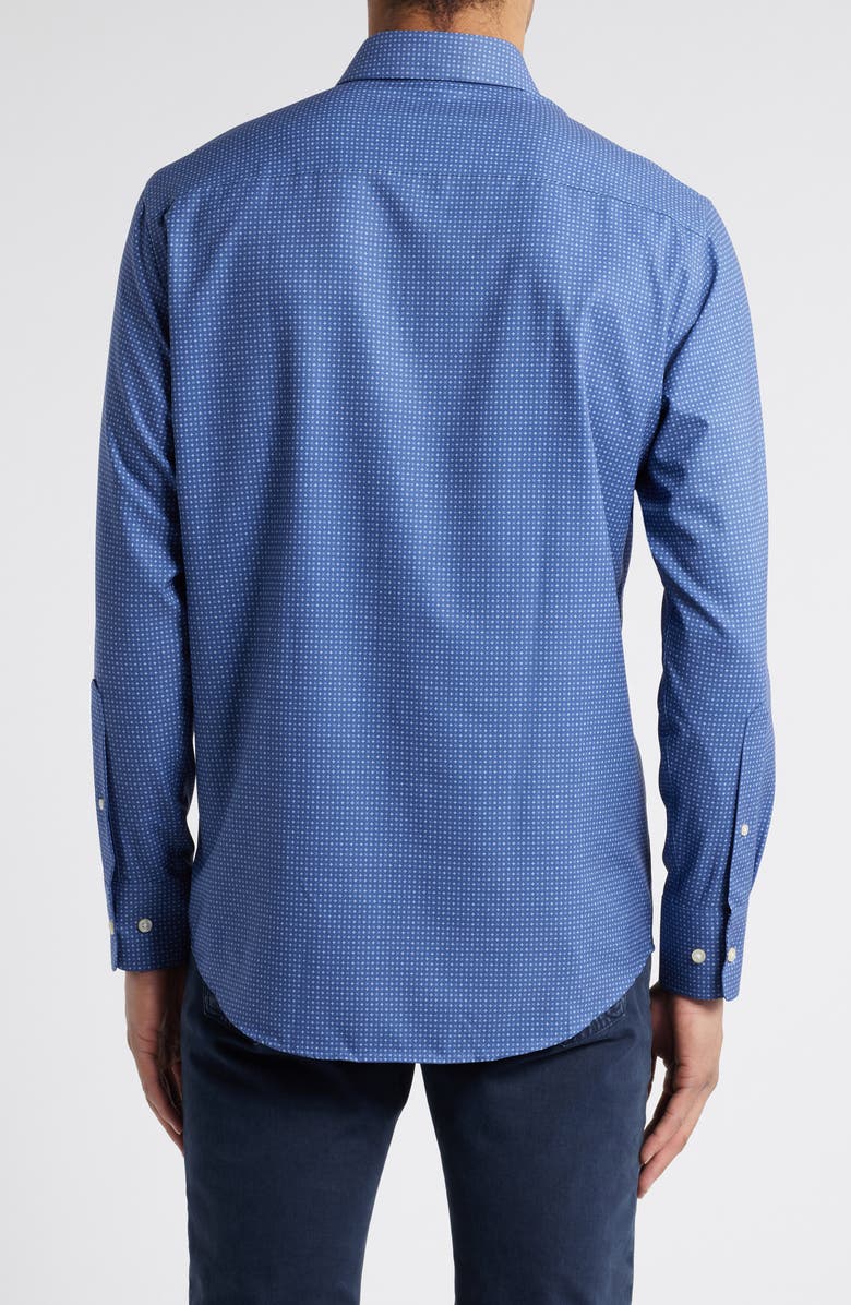 Peter Millar Winnipeg Performance Poplin Button-Up Shirt, Alternate, color, Azurite