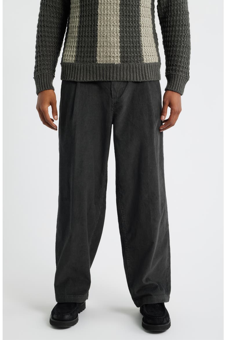 Dean Faded Wash Cotton Corduroy Pants, Main, color, BLACK FADED WASH