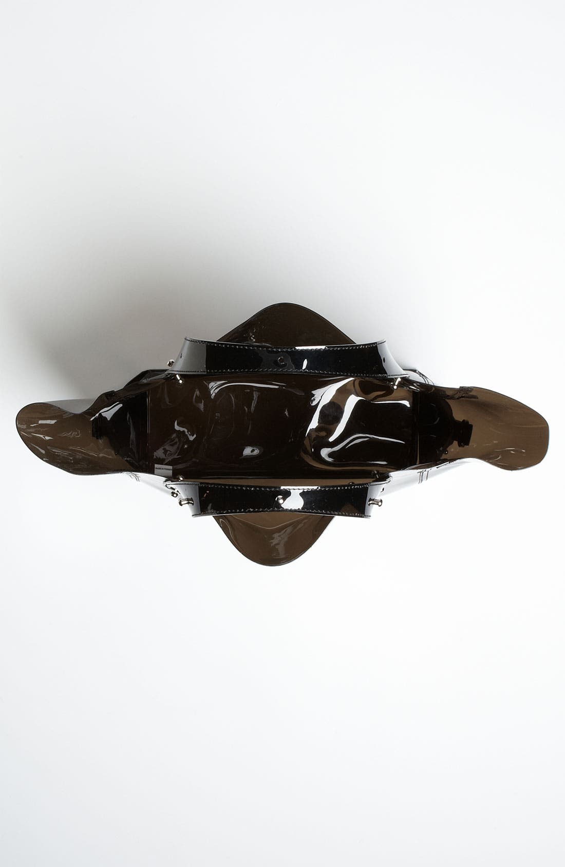 by Alexander McQueen 'Kingsland' Vinyl Shopper, Alternate, color, BLACK