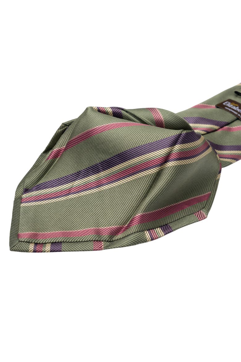 Lugano - Silk Jacquard Tie for Men, Alternate, color, Sage Green