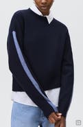 MANGO TEEN Stripe Intarsia Knit Sweater