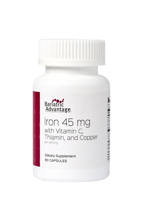 Iron 45 mg Enhanced Absorption Supplement with Vitamin C Thiamin and Copper 60 Count