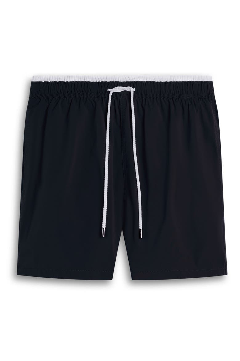 Quinn Colorblock Swim Trunks, Alternate, color, BLACK